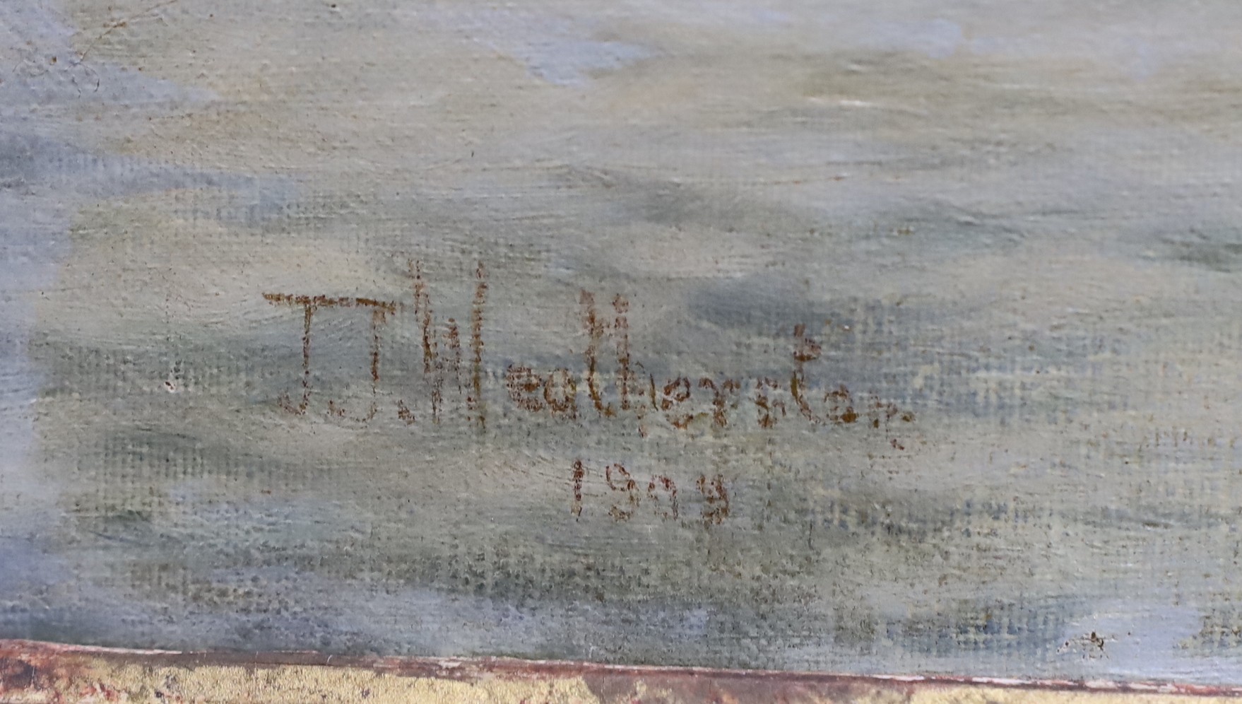 J.J. Weatherston, late 19th/early 20th century, oil on canvas, Venetian scene, signed and dated 1909, 46 x 67cm